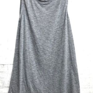 Athleta Gray Sleeveless Pleat Back Top Sz XS